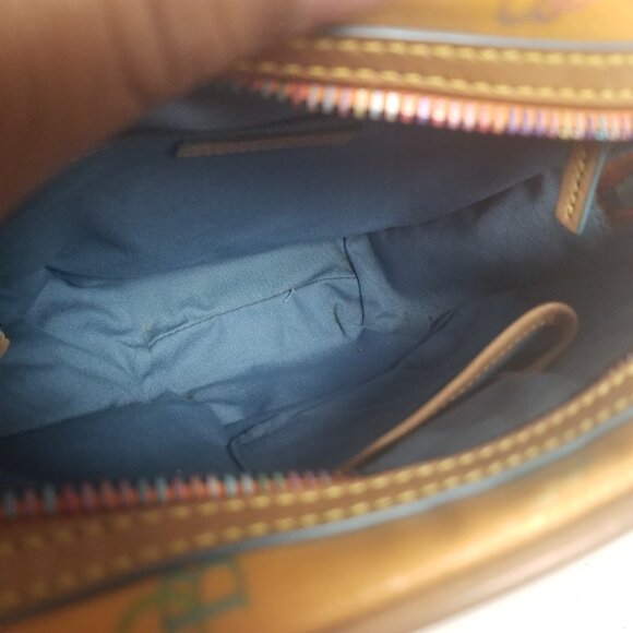 Vtg Dooney & Bourke Women's Orange Monogram Small Backpack - Picture 10 of 13